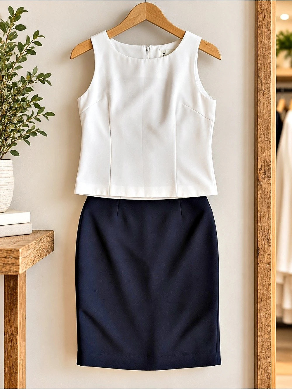 G.M.I. White fitted blouse Size 6 Like New